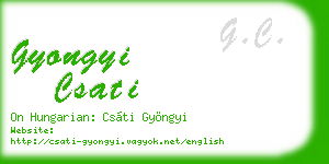 gyongyi csati business card